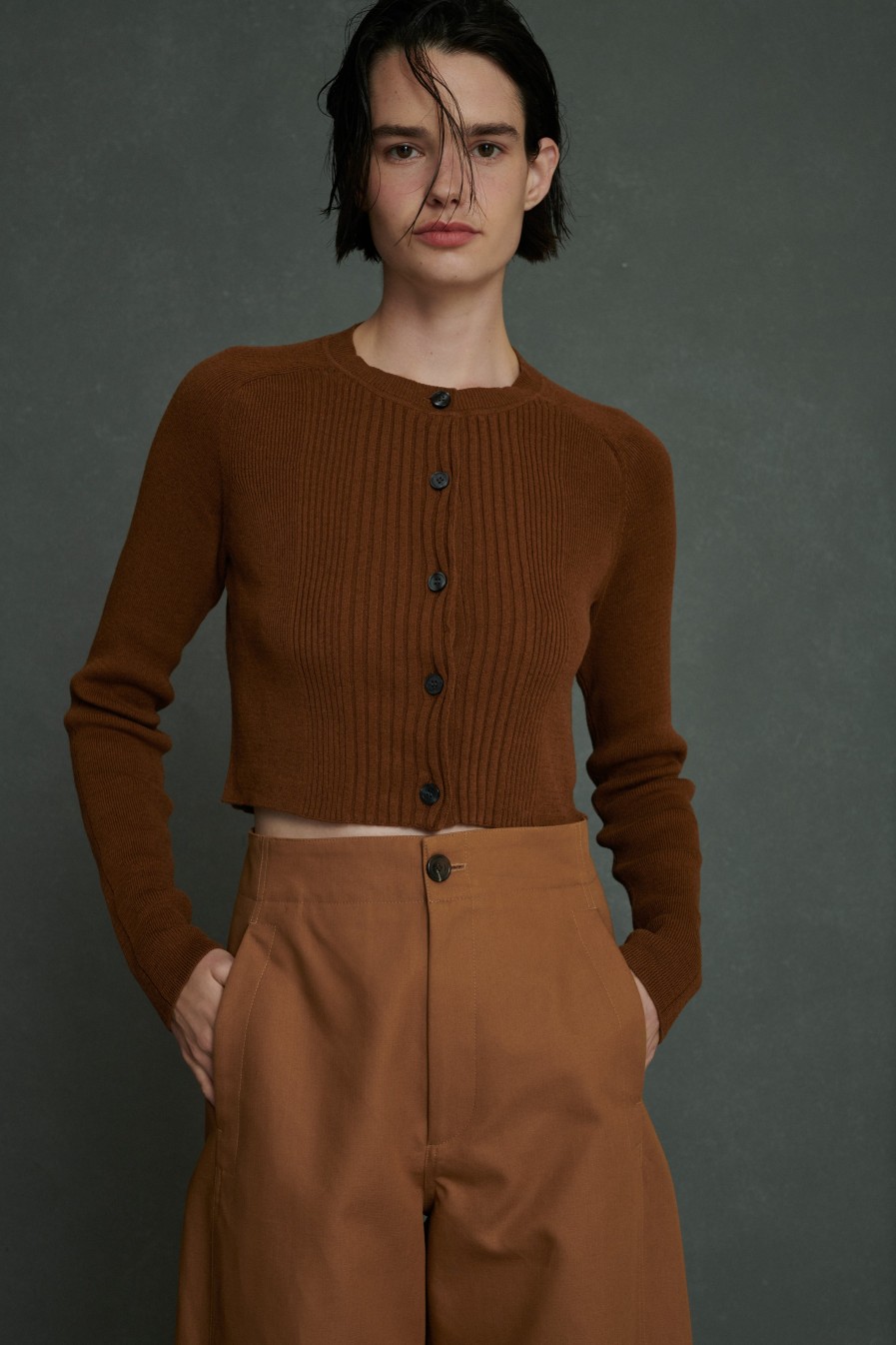 SOEUR Sweaters & Cardigans | Cardigan Adonis 1410 Havane