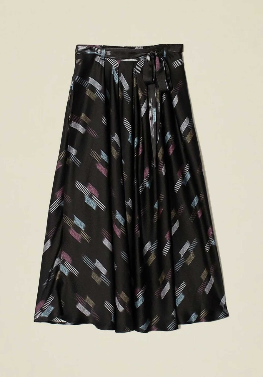 XIRENA Skirts | Skirt X377466 Bella Skirt Black-Ikat