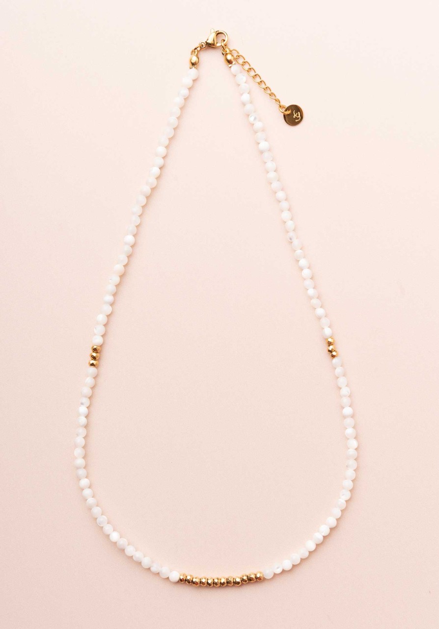 LES CLEIAS All Jewelry | Necklace Maiva Collier Nacre-Blanche