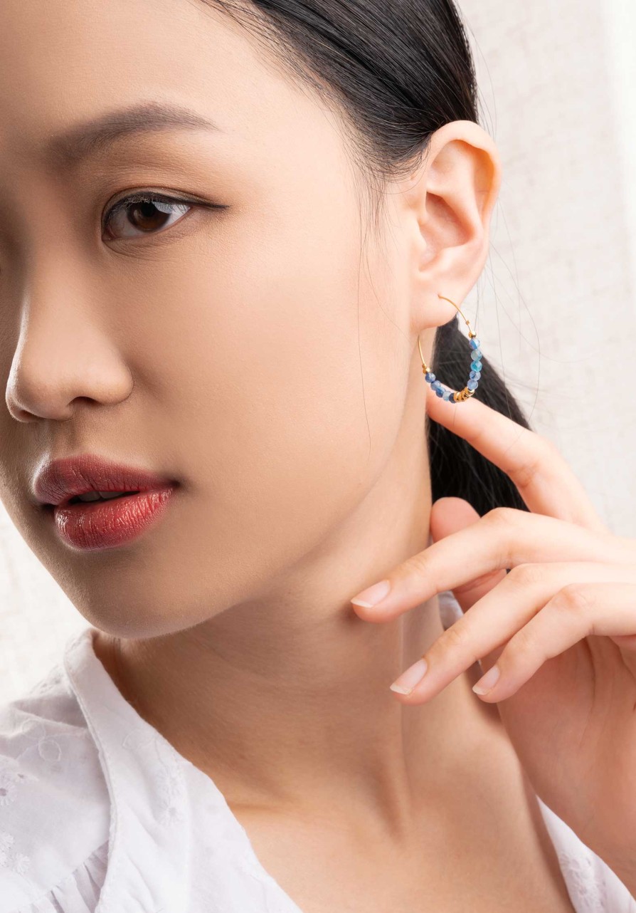 LES CLEIAS All Jewelry | Earring Maiva Bo Quartz-Bleu