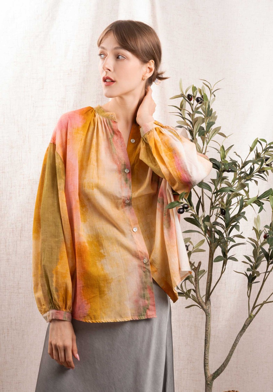 RUE MADAME Tops & Shirts | Blouse 18718 Yellow-Gradient