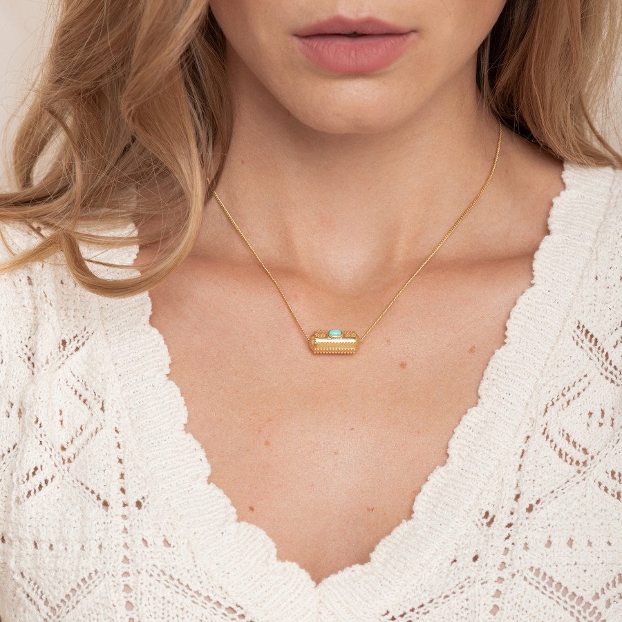 FEEKA All Jewelry | Necklace 6Clr0122 Anika Pierre-Lune-Blanc