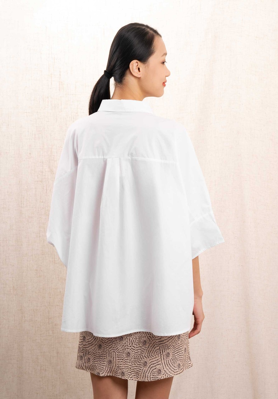 CLEMENCE Tops & Shirts | Blouse Sc201 White