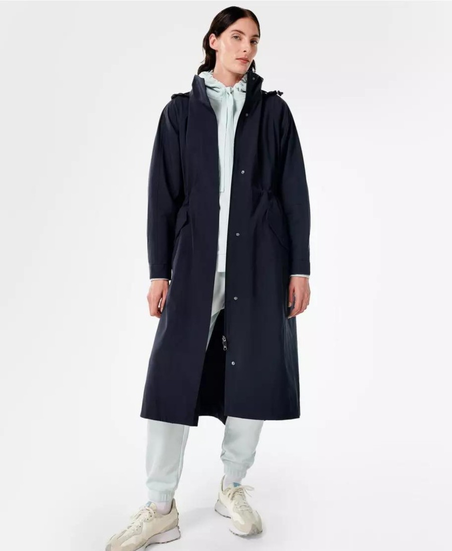 SWEATY BETTY Coats | Motion Longline Parka Sb8478 French-Navy-Blue