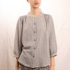 SESSUN Tops & Shirts | Blouse A View Cotton Whiblack