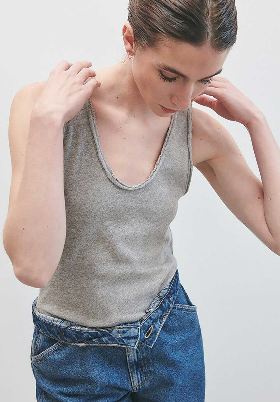 AMERICAN VINTAGE T-Shirts | Tank Son29G Gris-Chine