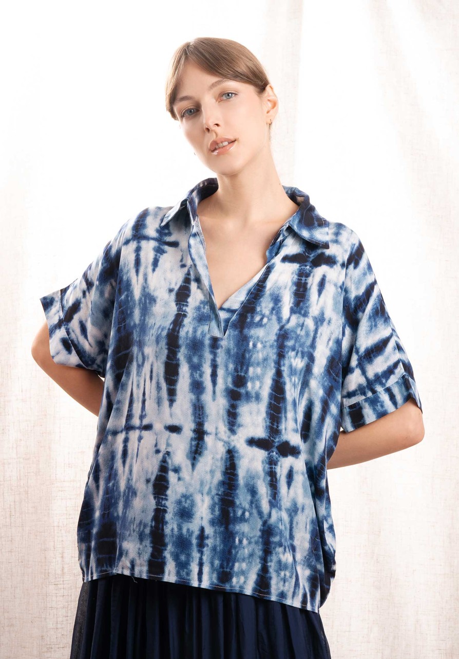 CLEMENCE Tops & Shirts | Tshirt 65238 Dark-Blue