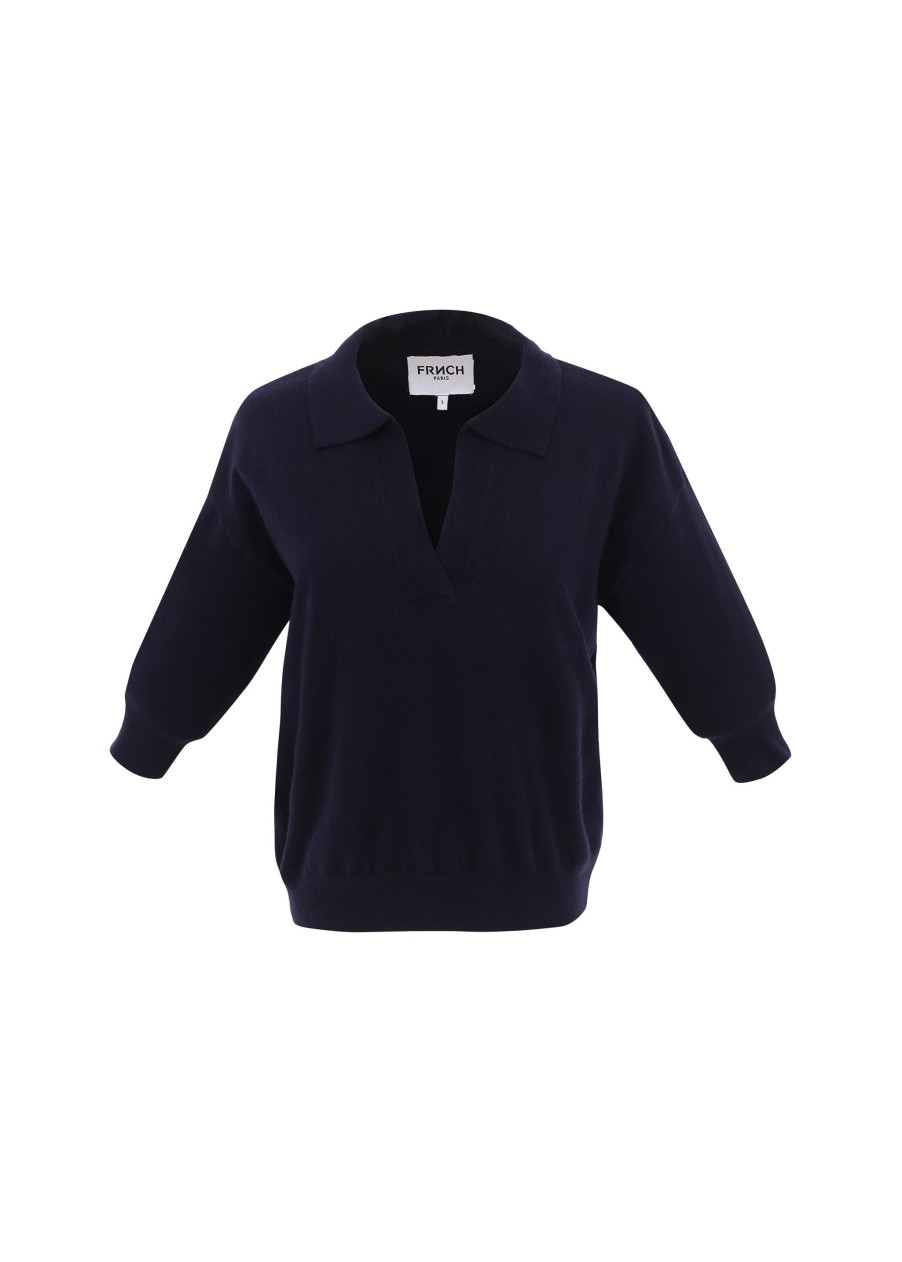 FRNCH Sweaters & Cardigans | Pullover Ms24-06 Plume Bleu-Marine