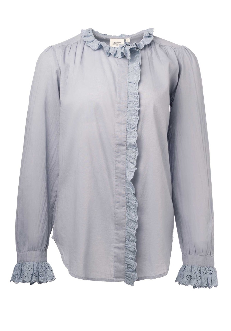 HARTFORD Tops & Shirts | Blouse Carla Bacs550 03-Celeste