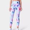 SWEATY BETTY Leggings | Power 7/8 Workout Leggings Sb5400A 78 Pink-Acid-Spray-Dye