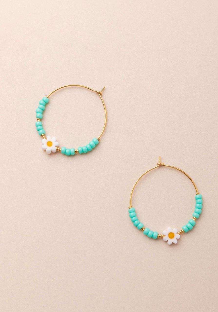 LES CLEIAS All Jewelry | Earring Nora Hoop A2207Er03-6 Turquois