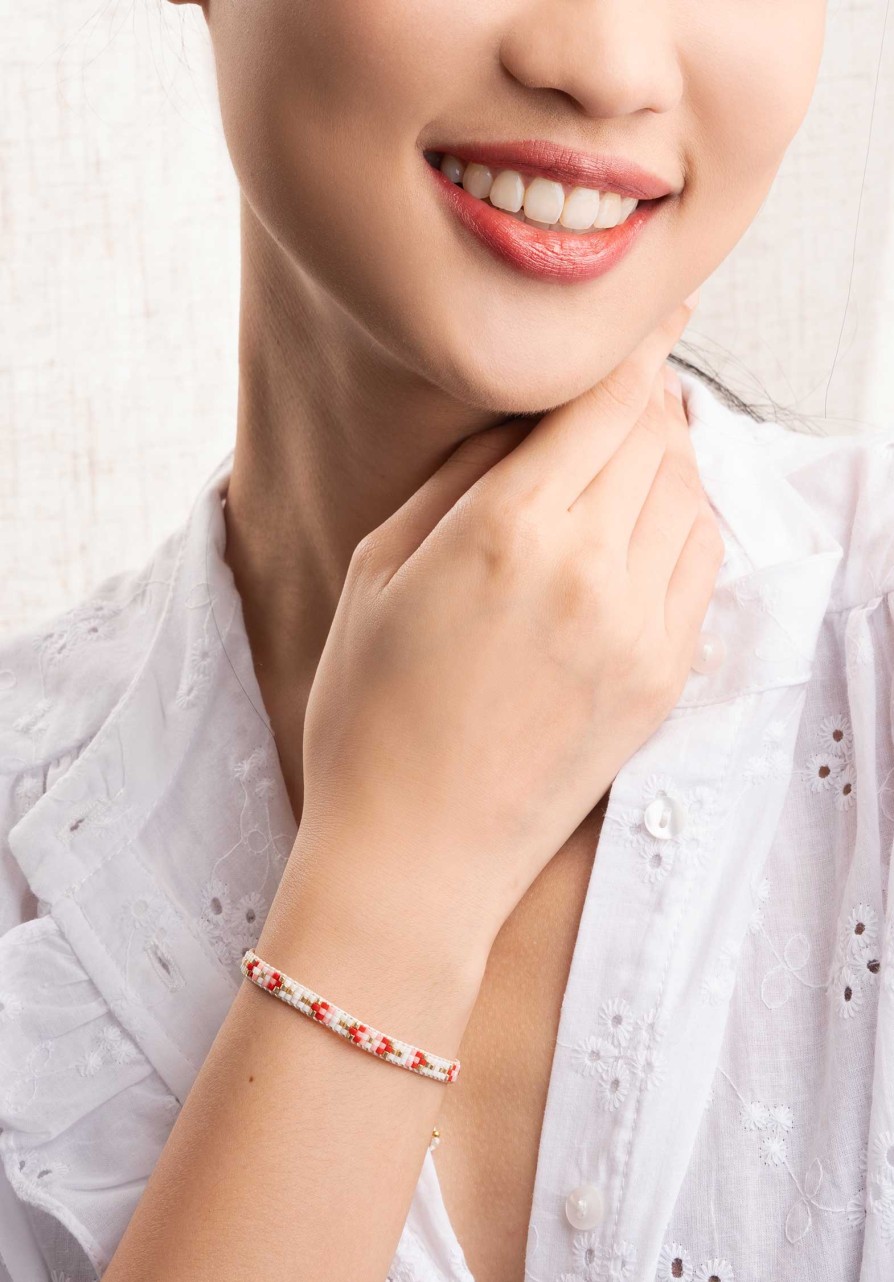 LES CLEIAS All Jewelry | Bracelet New Dallas Brace Rouge