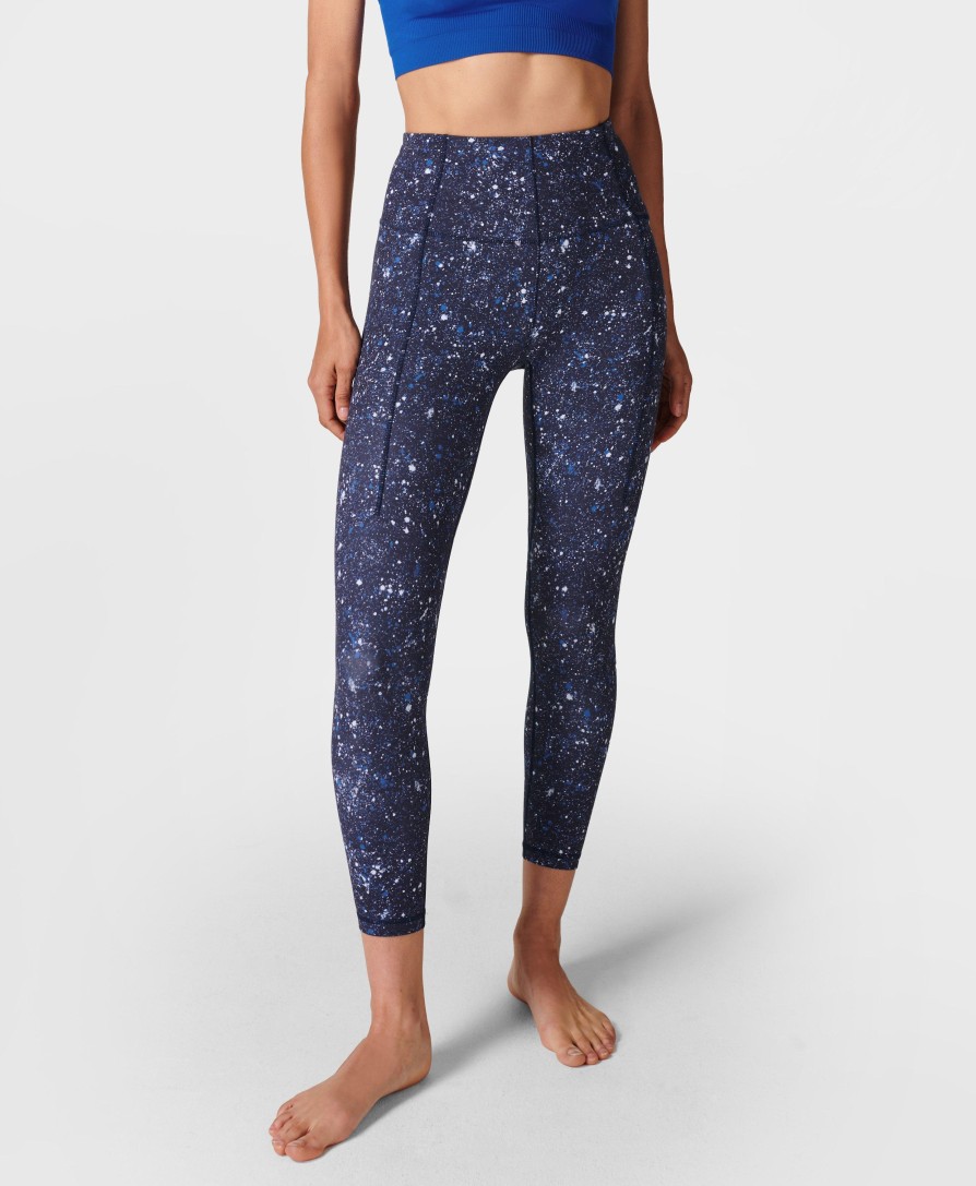 SWEATY BETTY Leggings | Super Soft 7/8 Yoga Leggings Sb6916A 78 Blue-Multi-Speckle-P