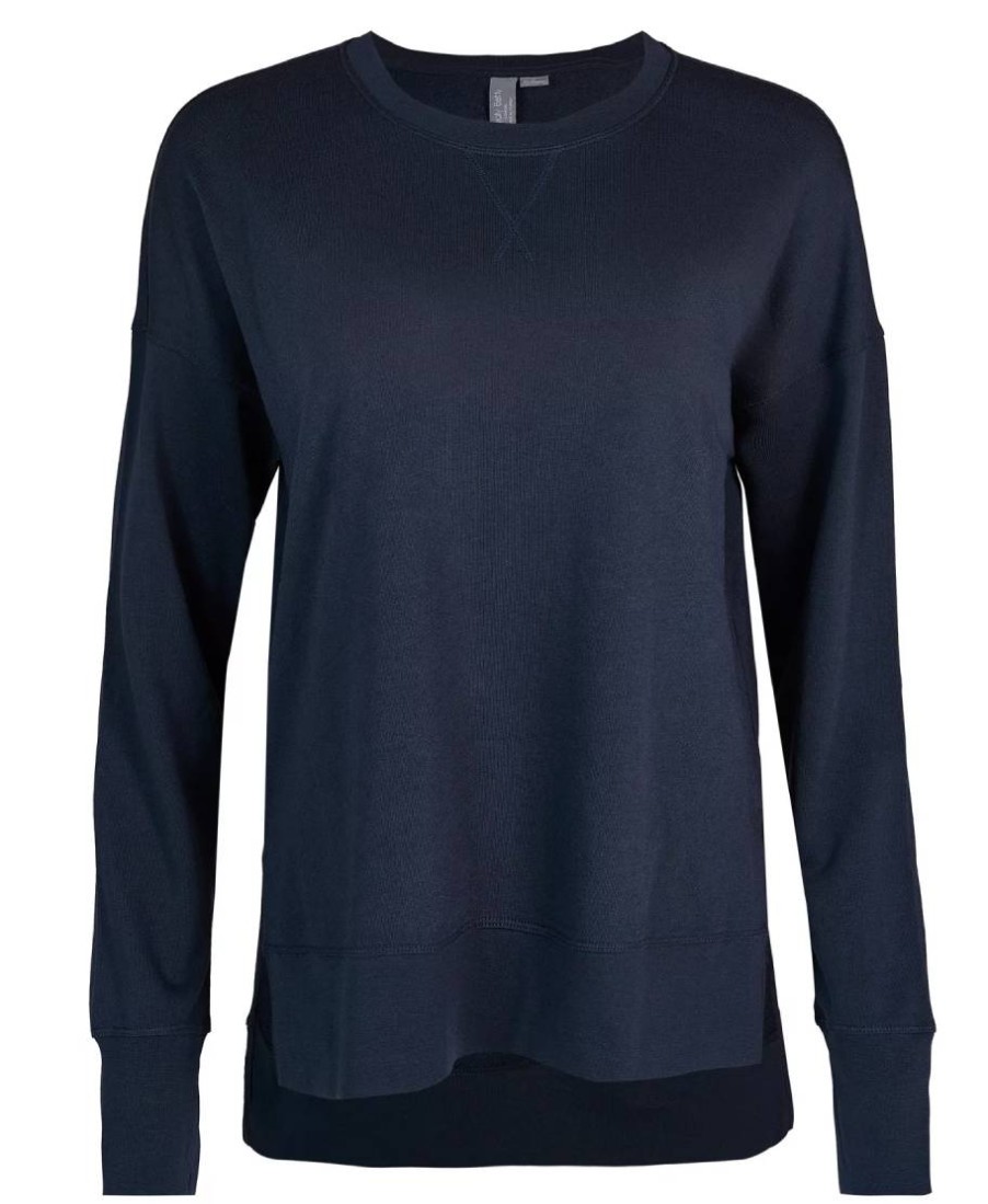 SWEATY BETTY Sweaters & Cardigans | After Class Longline Sweatshir Sb8985 Navy-Blue