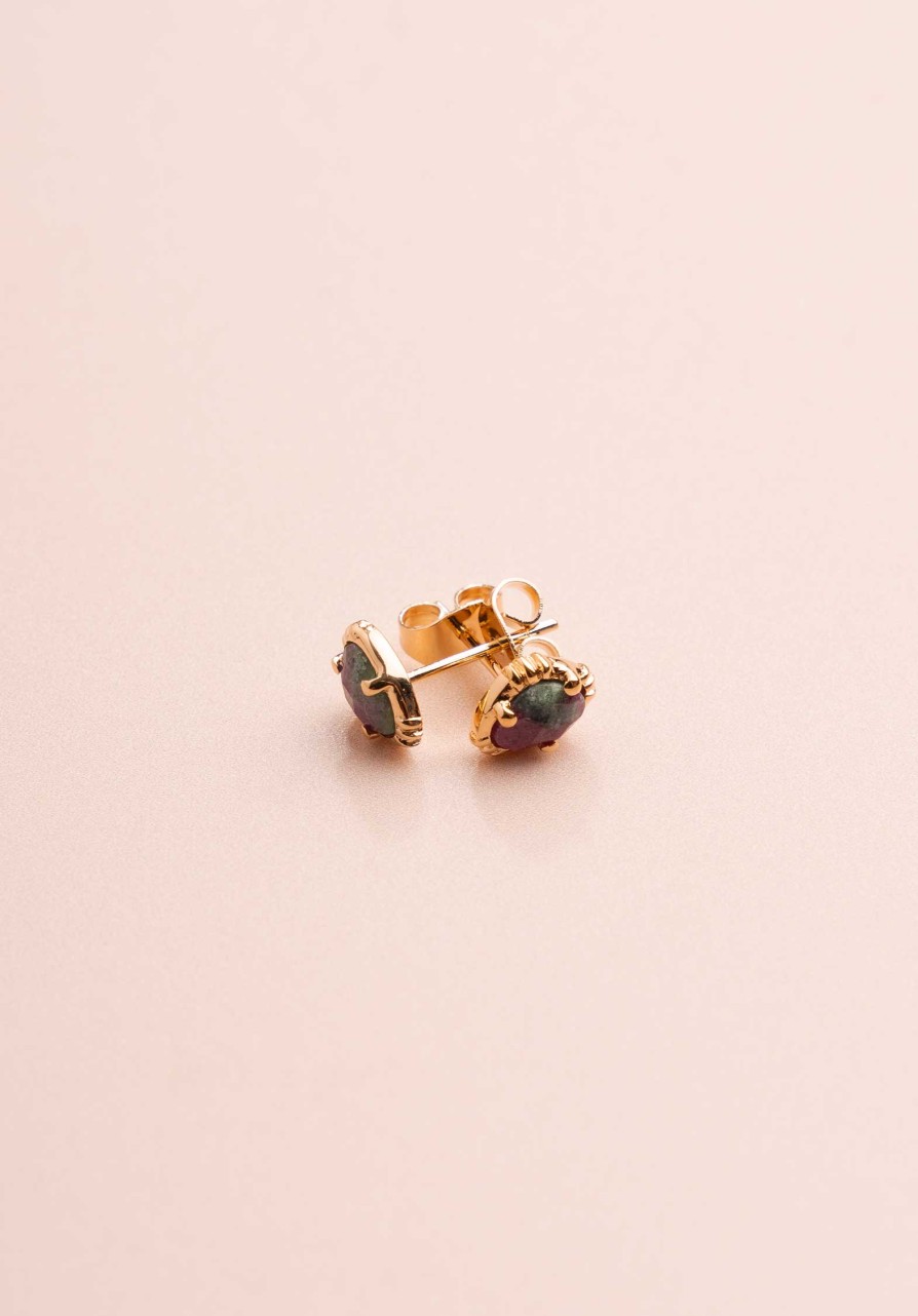 AU FIL DE LO All Jewelry | Earring Bo636 Ruby-Zoisite