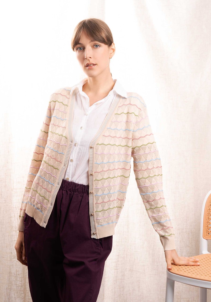 CLEMENCE Sweaters & Cardigans | Cardigan 65158 Beige