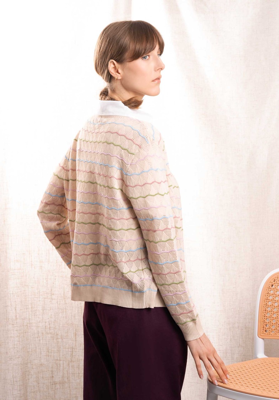 CLEMENCE Sweaters & Cardigans | Cardigan 65158 Beige