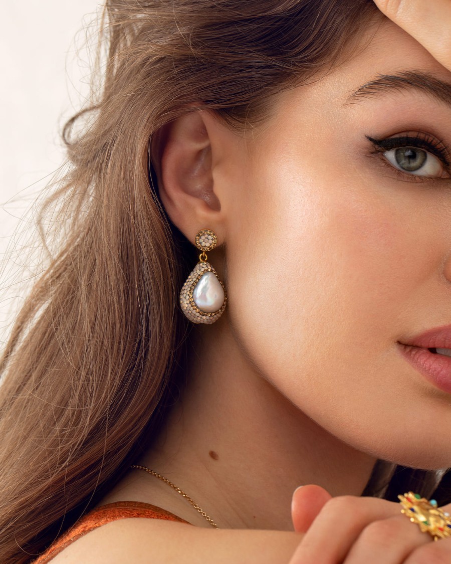 SORU All Jewelry | Earring Baroque Pearl E Gold