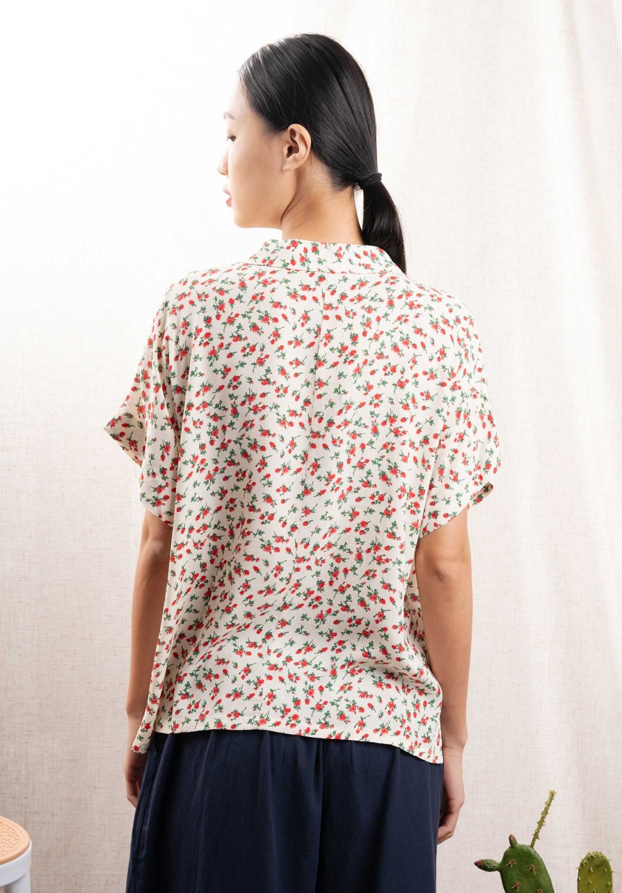 CLEMENCE Tops & Shirts | Shirt J91791 Ecru-Red