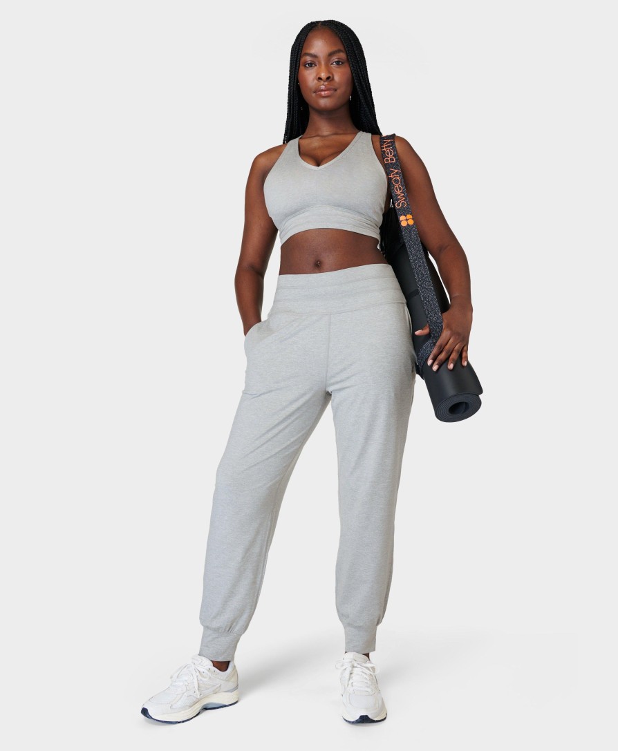 SWEATY BETTY Pants & Shorts | Gaia Yoga Pants Marl Sb9555B Light-Grey-Marl