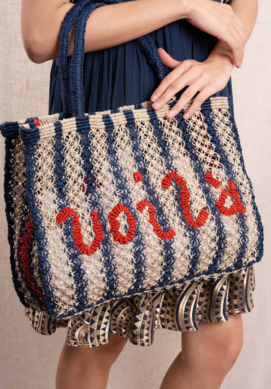 THE JACKSONS All Bags | Beach Bag Voila S Voila Stripes S Nat-Indigo