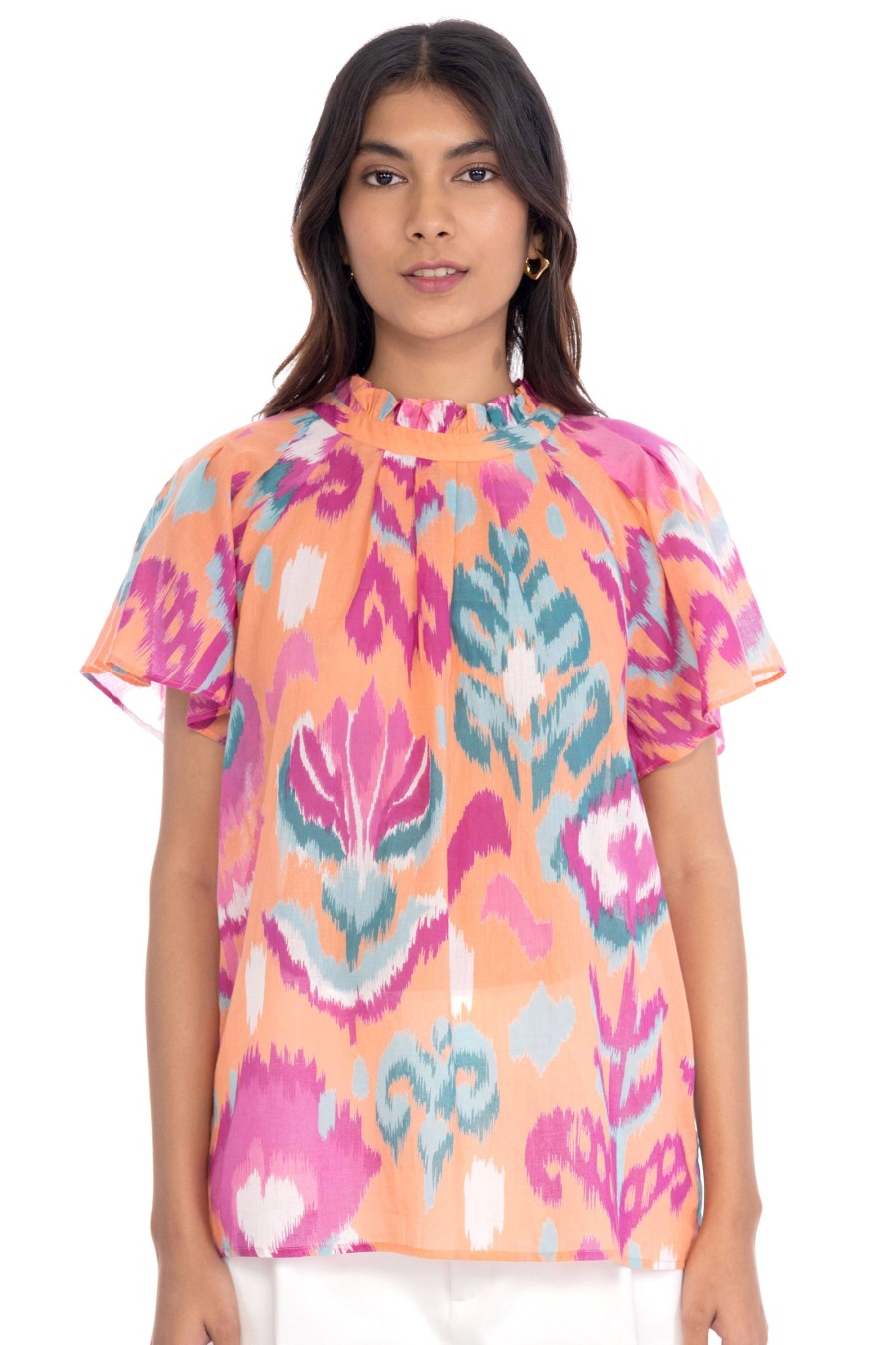 BANJANAN Tops & Shirts | Top Joyful Floral-Spice