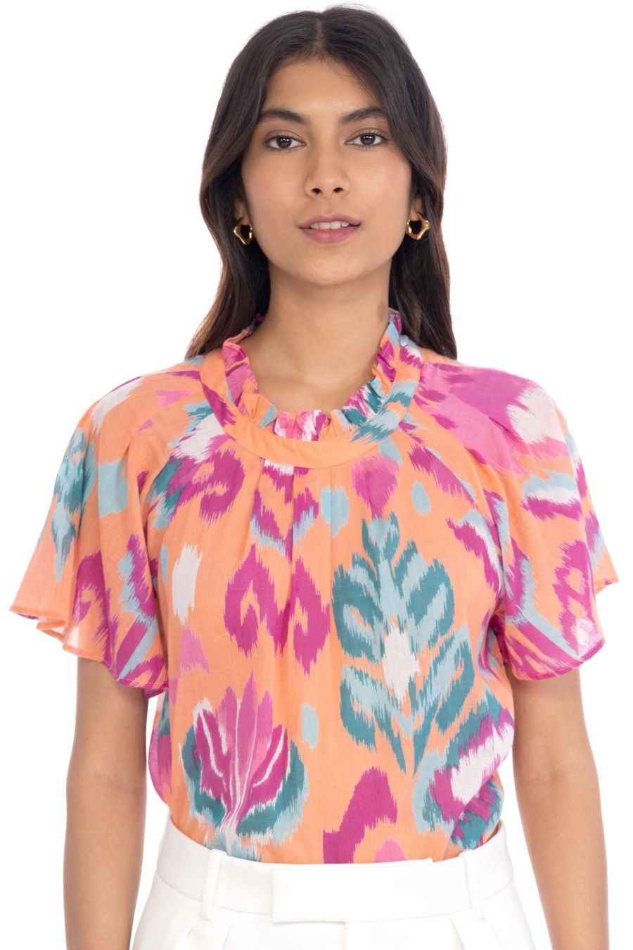 BANJANAN Tops & Shirts | Top Joyful Floral-Spice