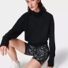 SWEATY BETTY Sweaters & Cardigans | Melody Luxe Fleece Pullover Sb8476 Black