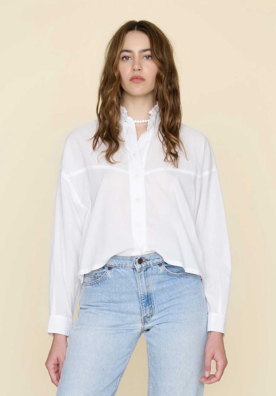 XIRENA Tops & Shirts | Blouse X375115 Hayes Shirt 115 White