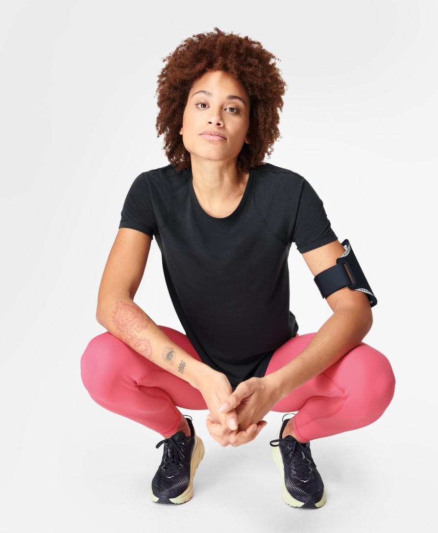 SWEATY BETTY Tops & Shirts | Breathe Easy Short Sleeve Top Sb8144 Black