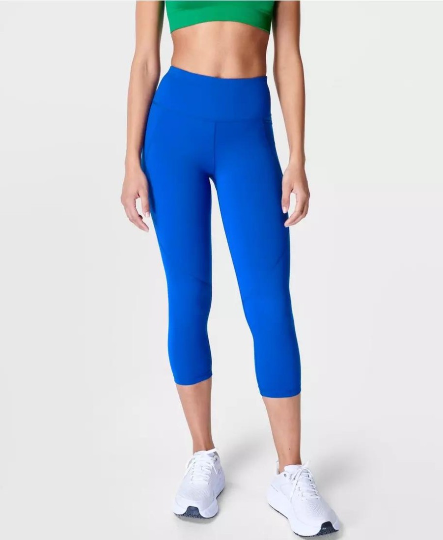 SWEATY BETTY Leggings | Power Cropped Workout Leggings Sb4564P Lightning-Blue