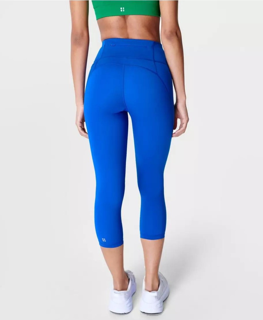 SWEATY BETTY Leggings | Power Cropped Workout Leggings Sb4564P Lightning-Blue