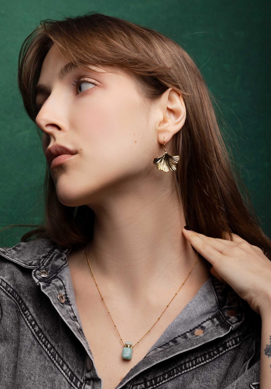 LES CLEIAS All Jewelry | Earring Ginkgo 22Acer33-2 Gold