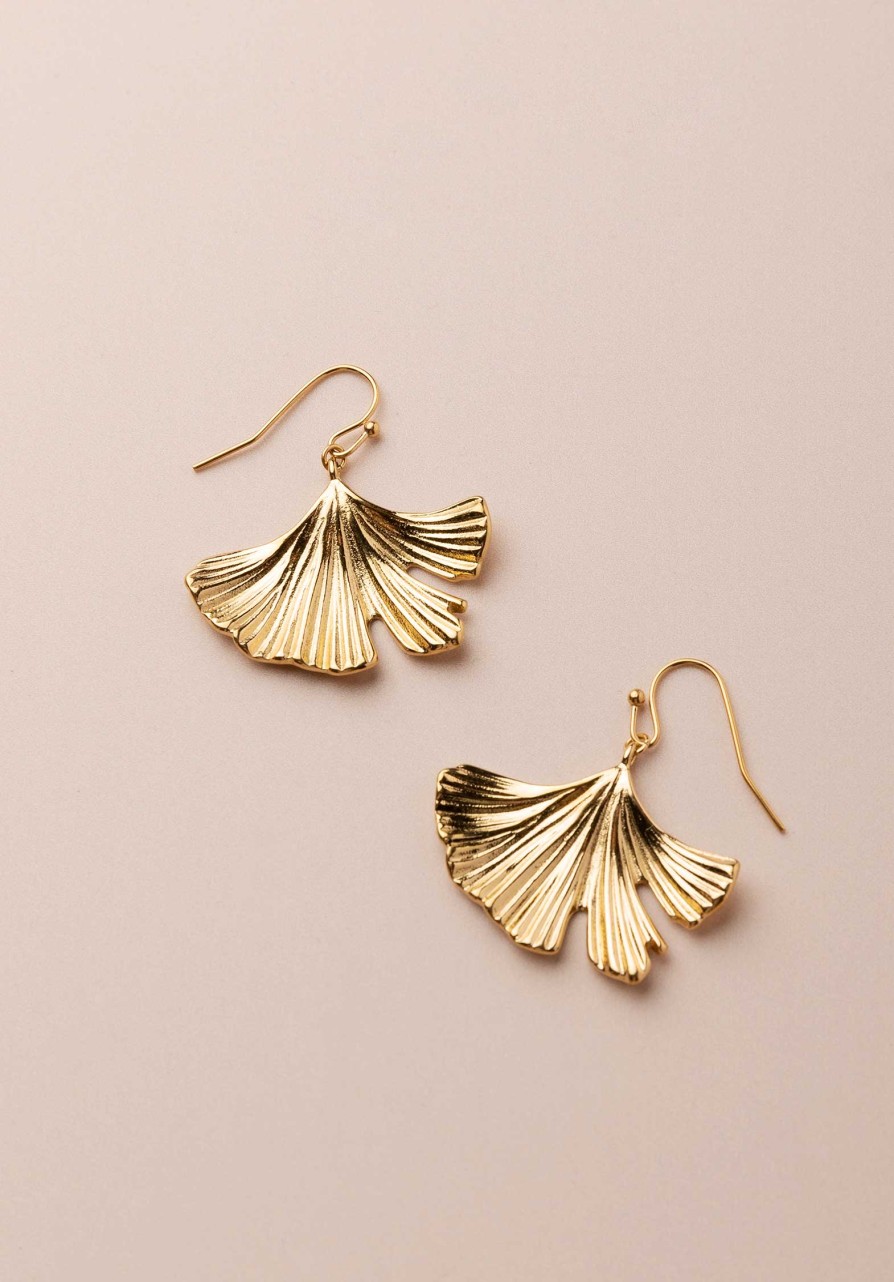 LES CLEIAS All Jewelry | Earring Ginkgo 22Acer33-2 Gold