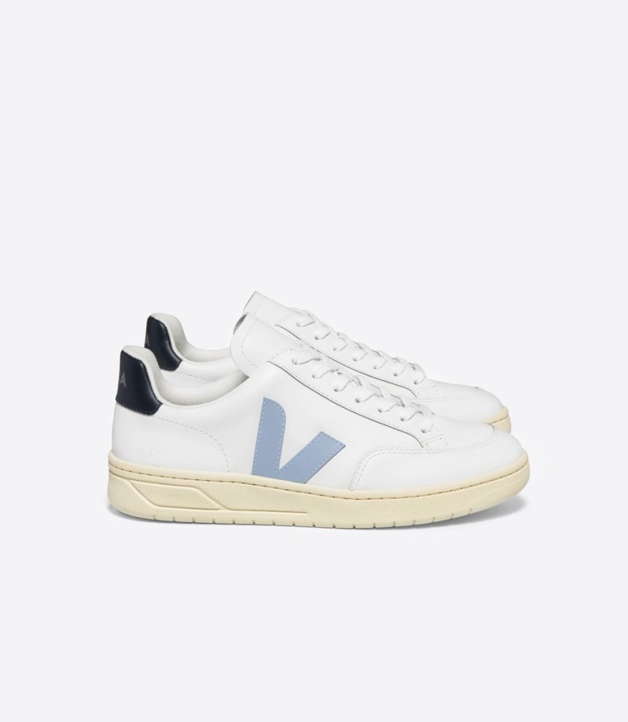 VEJA All Shoes & Socks | Sneaker V-12 Leather Xd0203302 White-Steel-Nautico