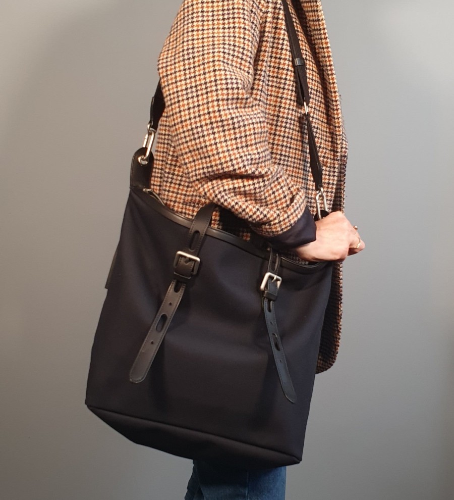 THYRS All Bags | Bag Double Twill Cabas Tote Cabas Navy