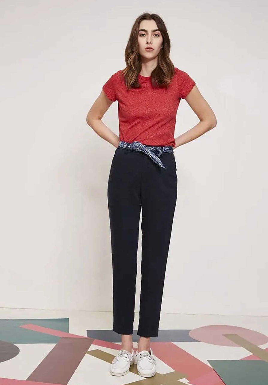 LAB DIP Pants & Shorts | Pants Po0194 Thea Tencel Marine