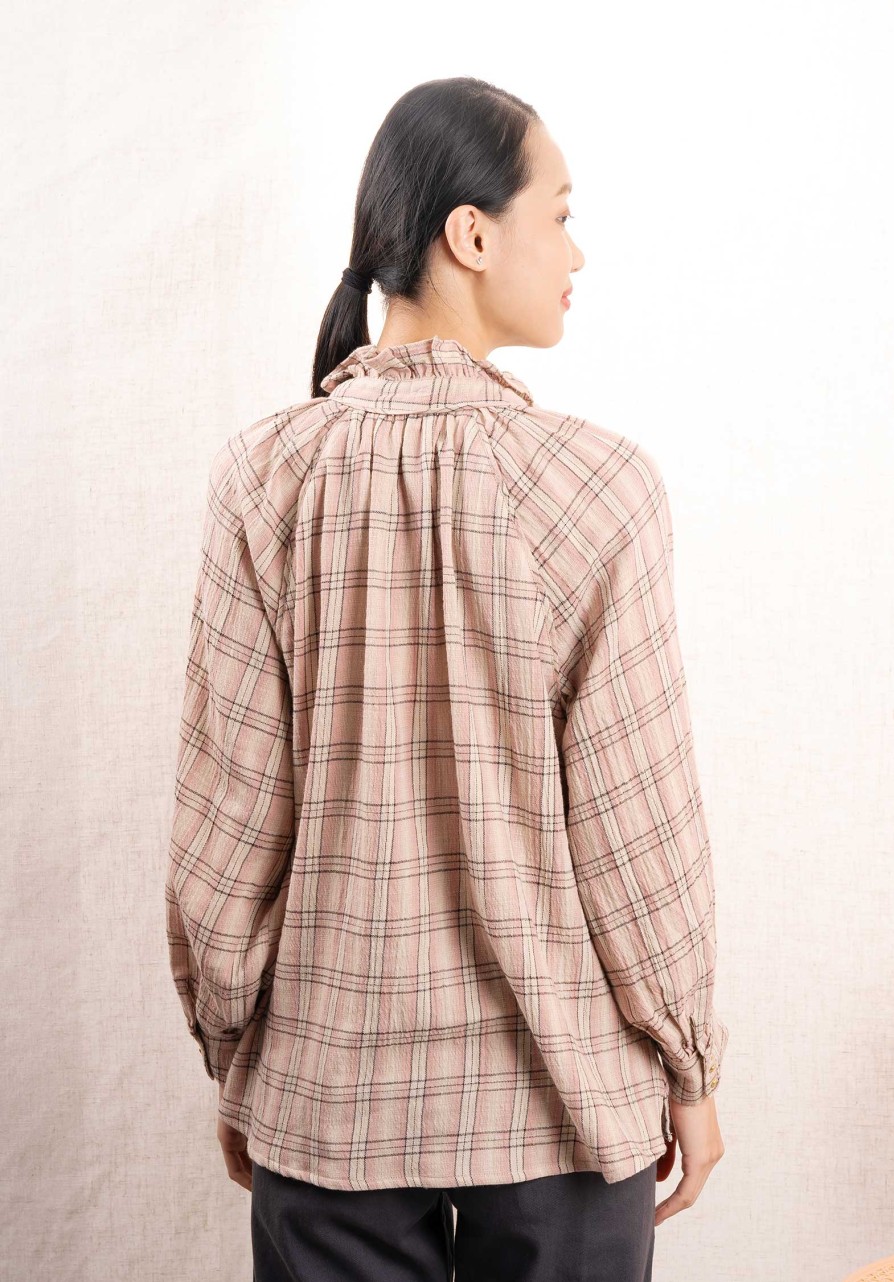 BELLE PIECE Tops & Shirts | Blouse Evora Pink-Check