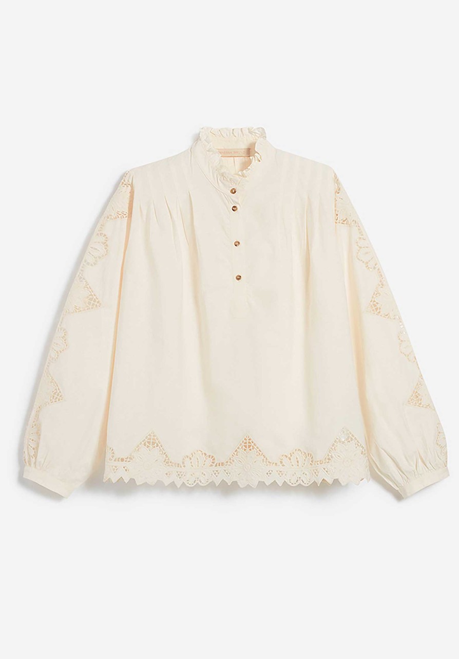 VANESSA BRUNO Tops & Shirts | Blouse Bay 3Hva31-V09007 Creme