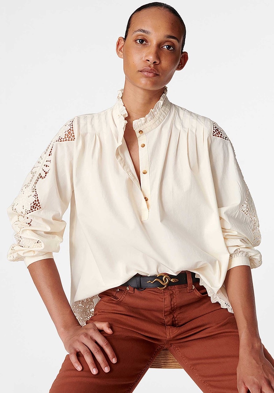 VANESSA BRUNO Tops & Shirts | Blouse Bay 3Hva31-V09007 Creme