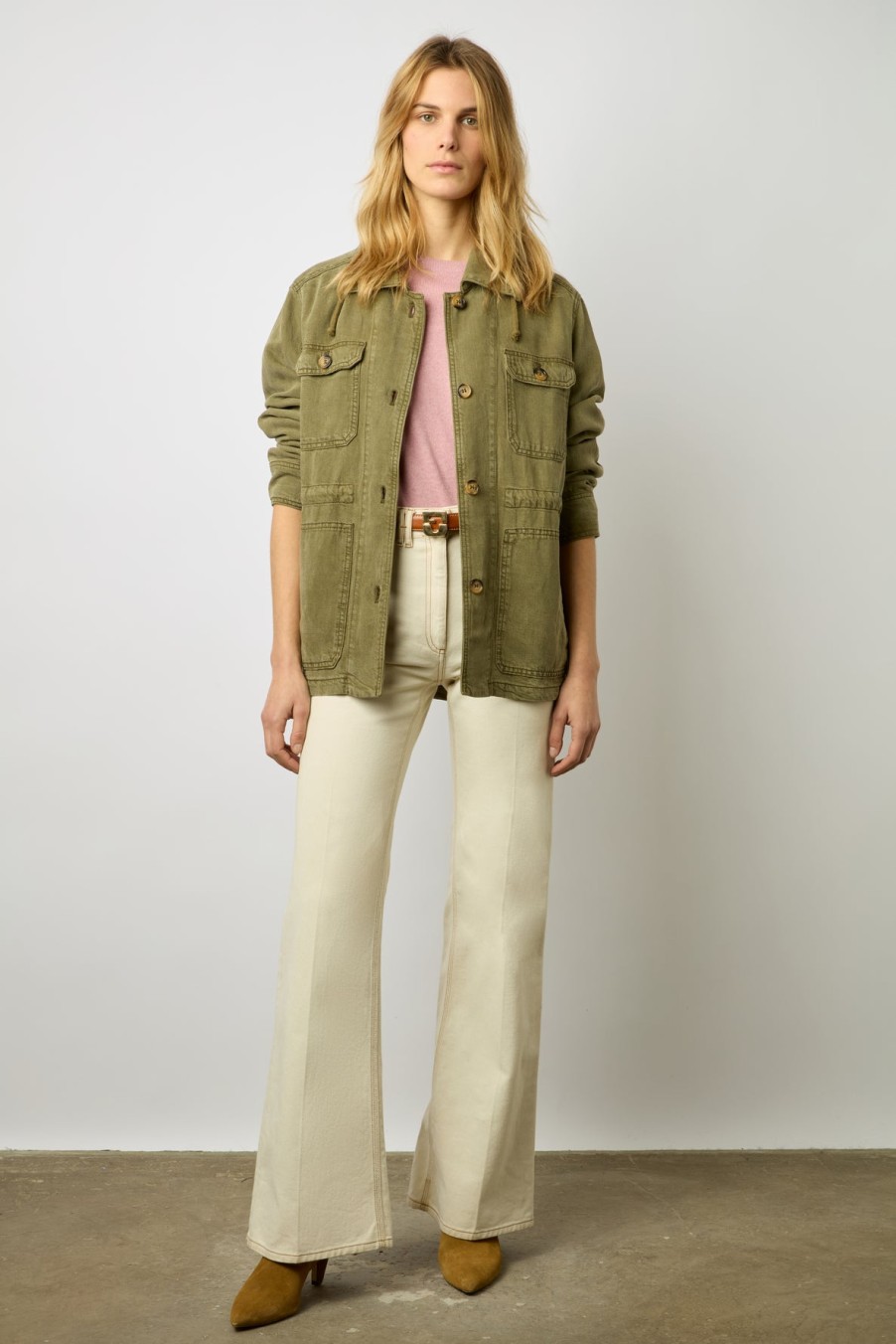 GERARD DAREL Jackets | Jacket Beline Dzv26Z061 Khaki-Green