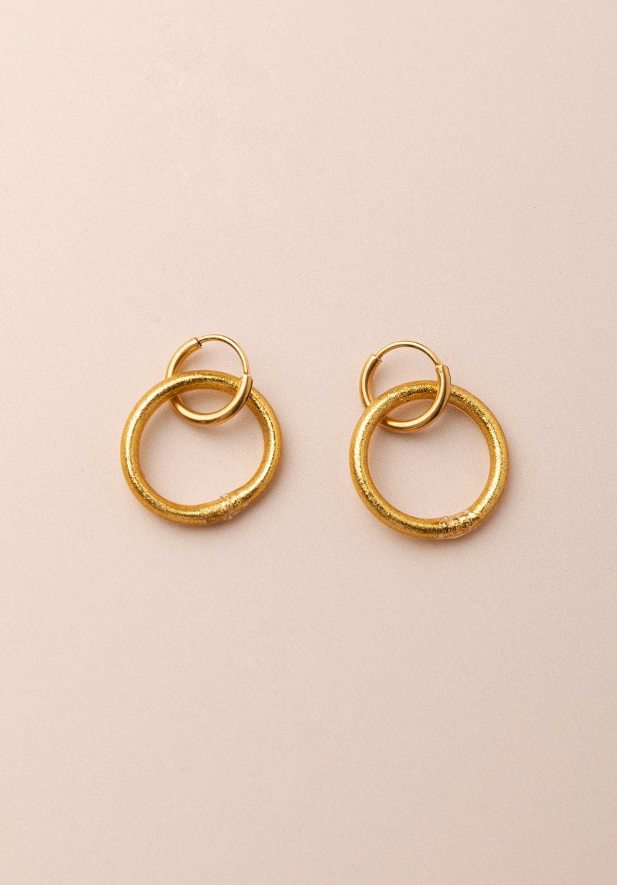 LES CLEIAS All Jewelry | Earring Buddhist 21Acer58-1 Gold-Leaf