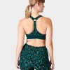 SWEATY BETTY Underwear | Power Medium Support Sports Br Sb8993Ca Green-Brushstroke-Le