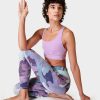 SWEATY BETTY Leggings | Soft Sculpt 7/8 Yoga Leggings Sb6916A 78 Green-Camo-Patch-Pri