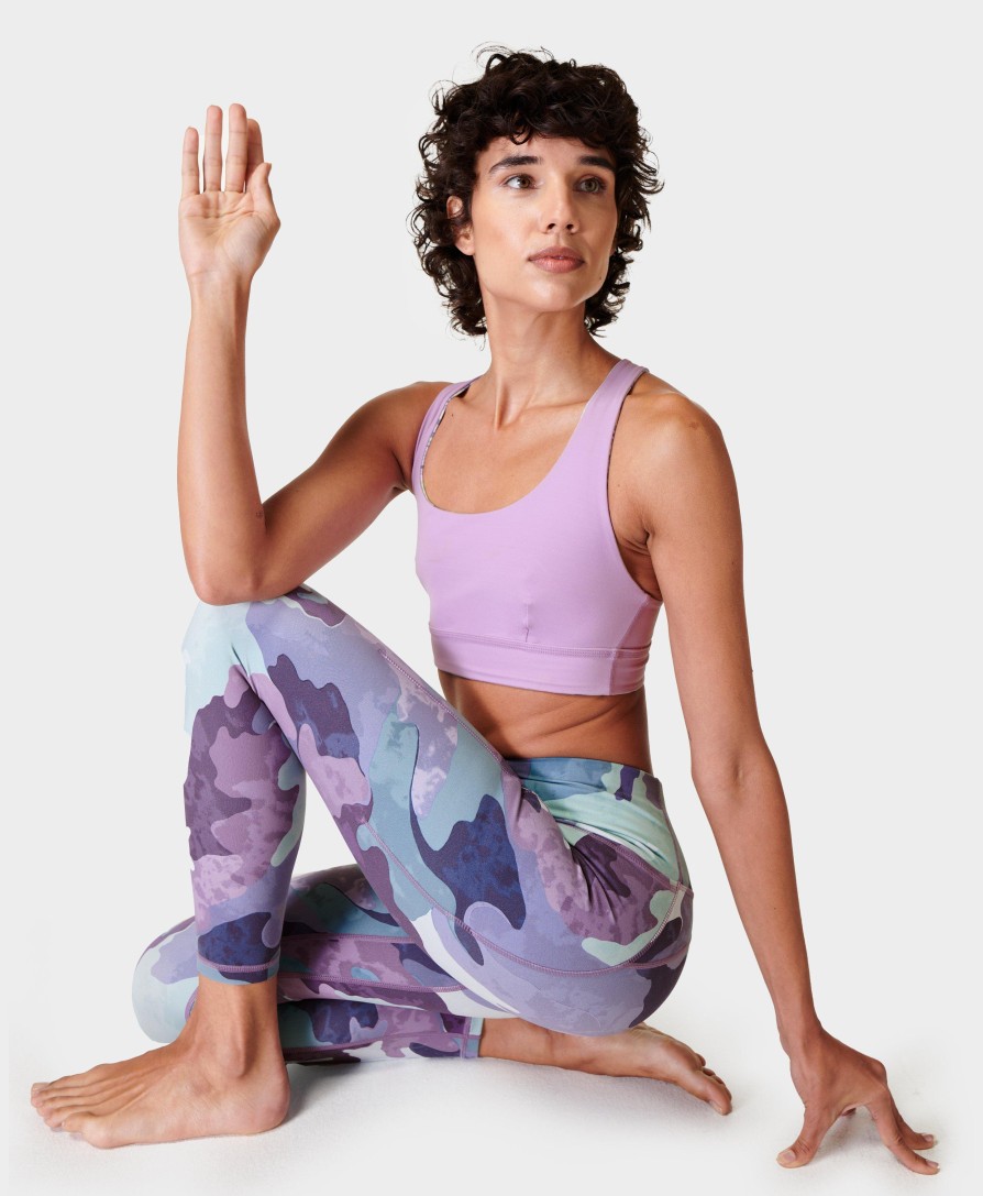 SWEATY BETTY Leggings | Soft Sculpt 7/8 Yoga Leggings Sb6916A 78 Green-Camo-Patch-Pri