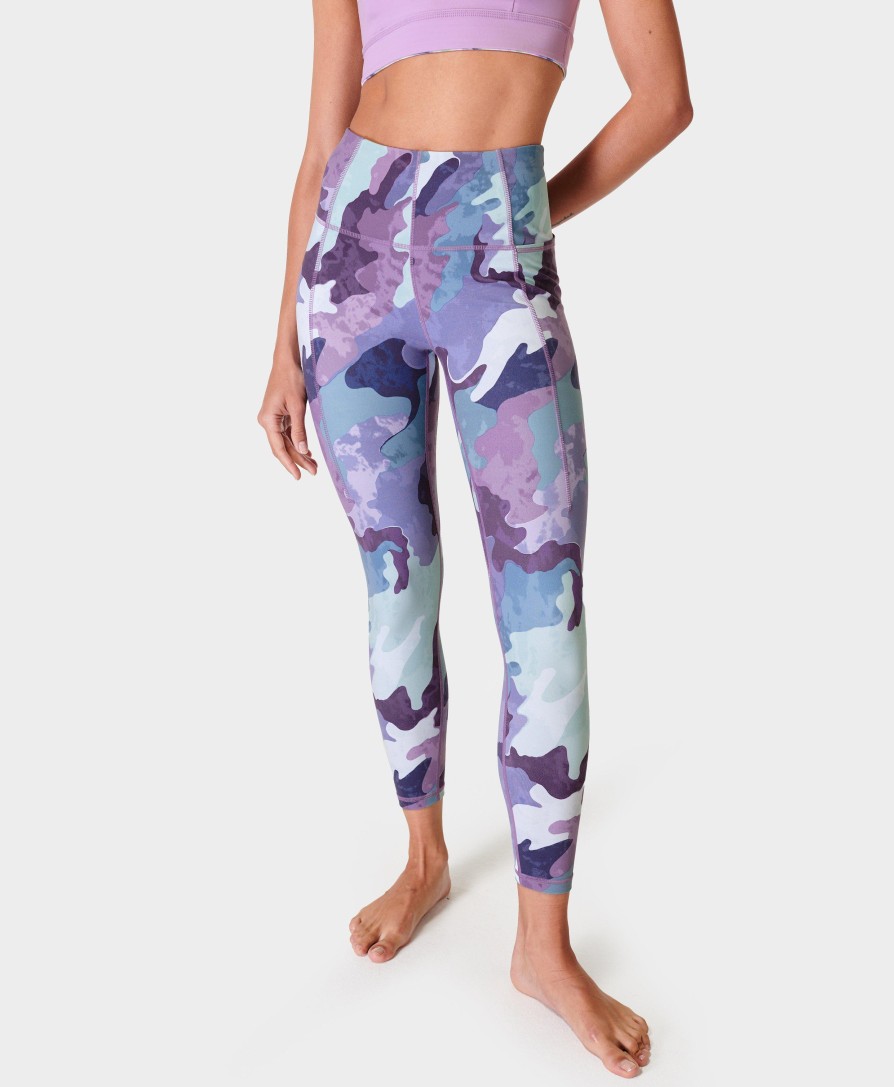 SWEATY BETTY Leggings | Soft Sculpt 7/8 Yoga Leggings Sb6916A 78 Green-Camo-Patch-Pri