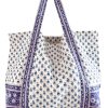 ALICIA BELL All Bags | Tote Bag Sp23A13 Large Beach Bag Blue-Purple-Motif