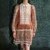 SEA NY Dresses & Jumpsuits | Dress Joah Embroidery L Ss24-032 Brick