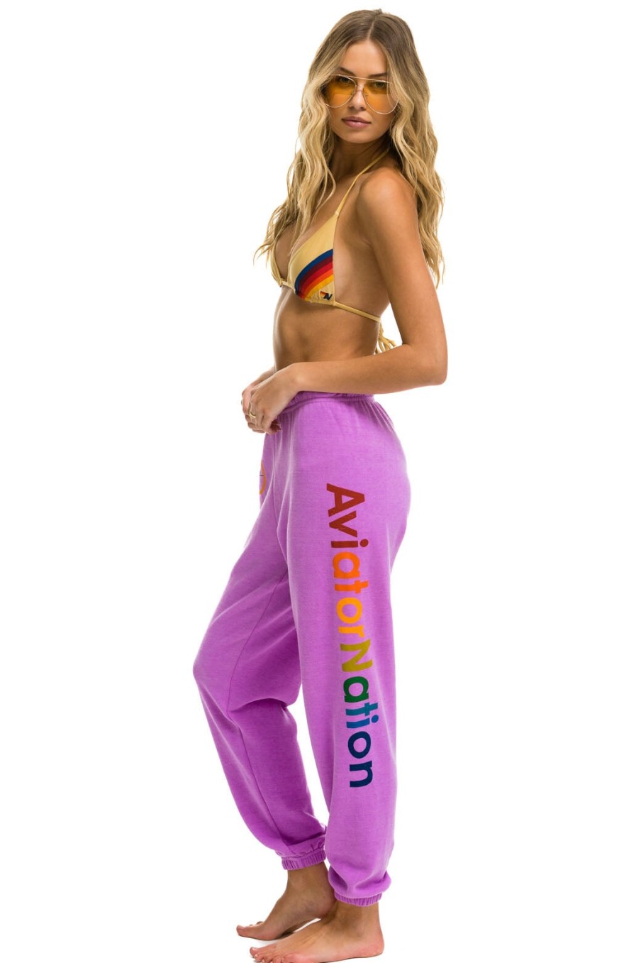 AVIATOR NATION Pants & Shorts | Pants Aviator Nation Wspan Neon-Purple