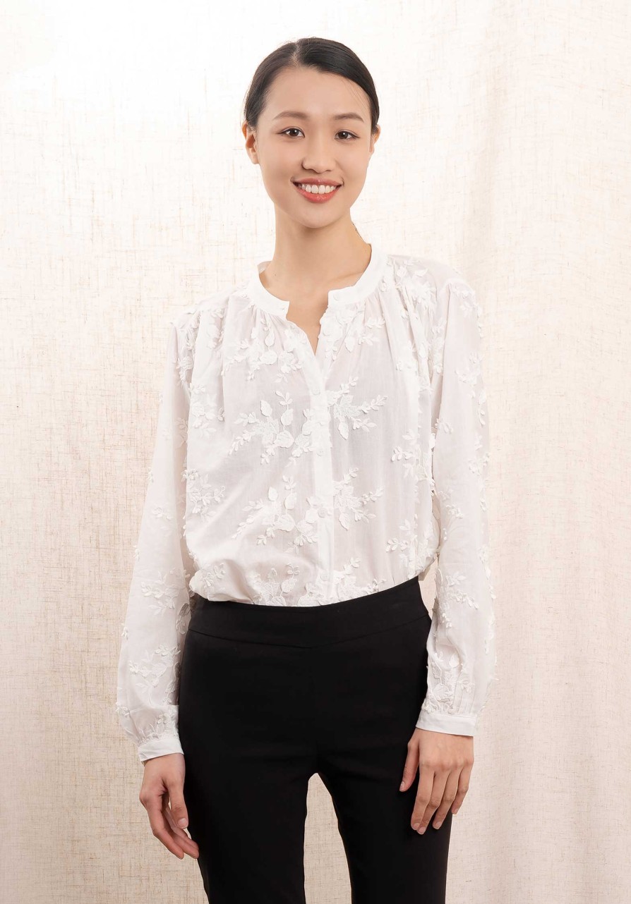 CLEMENCE Tops & Shirts | Blouse Sc97 Blanc